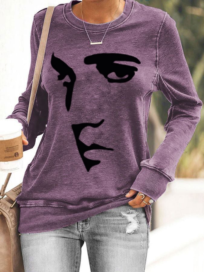 Women's Silhouette Print Souvenir Sweatshirt