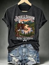 Women's JACKIE & SHADOW Print Crew-Neck T-Shirt