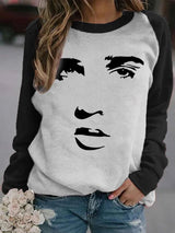 Women's Silhouette Print Souvenir Print Sweatshirt