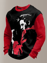 Men's King Of Rock Roll Printed Casual Long-Sleeved Top