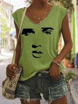 Women's Legendary Singer Actor Silhouette Sleeveless Tee