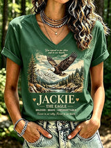 Women's Retro Fly Strong Jackie Print   T-Shirt