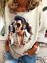 Women's Music King Print Sweatshirt