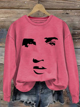 Retro King Of Rock Roll Print Sweatshirt