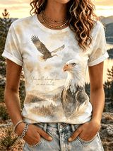 Soar Forever Above Bear Mountain, Fly Freely, Jackie! Printed Short-Sleeved T-Shirt