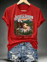 Women's JACKIE & SHADOW Print Crew-Neck T-Shirt