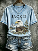 Women's Forever Over Big Bear, Fly Free Jackie Print T-shirt