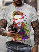 Men's Vintage Music Superstar  Printed T-Shirt