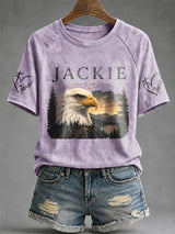 Retro Jackie Forever Our Queen Print T-Shirt