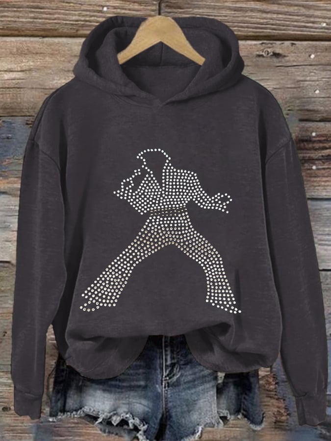 Women's Music King Printed Hoodie