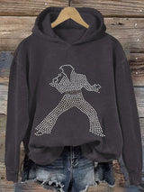 Women's Music King Printed Hoodie