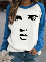 Women's Silhouette Print Souvenir Print Sweatshirt