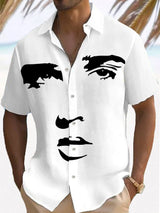 Men's Legendary Singer Actor Silhouette Print Casual Shirt