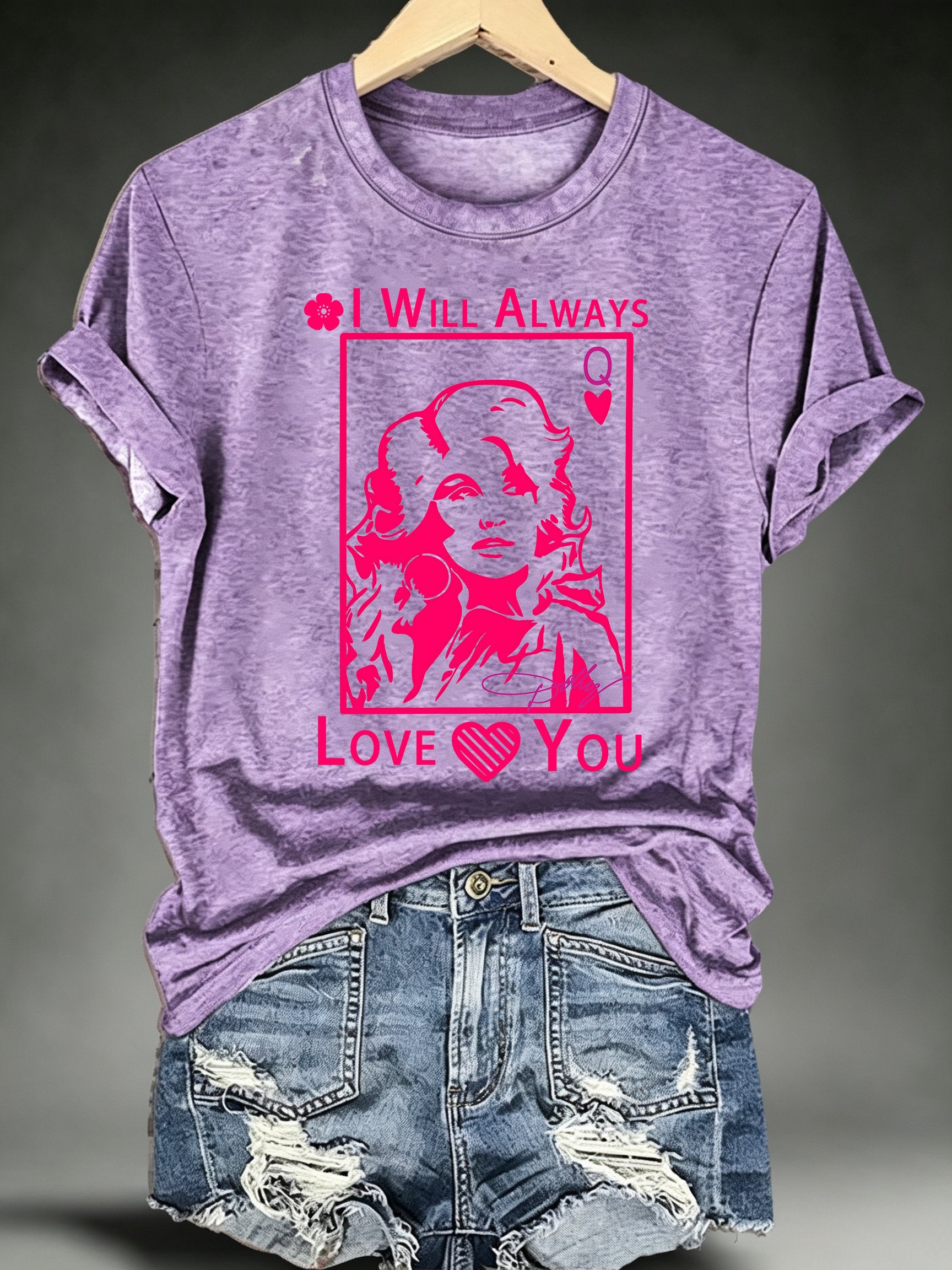 Women's Queen of Hearts Shirt Country Music Graphic Tee