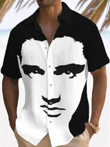 Men's Legendary Singer Actor Silhouette Print Casual Shirt