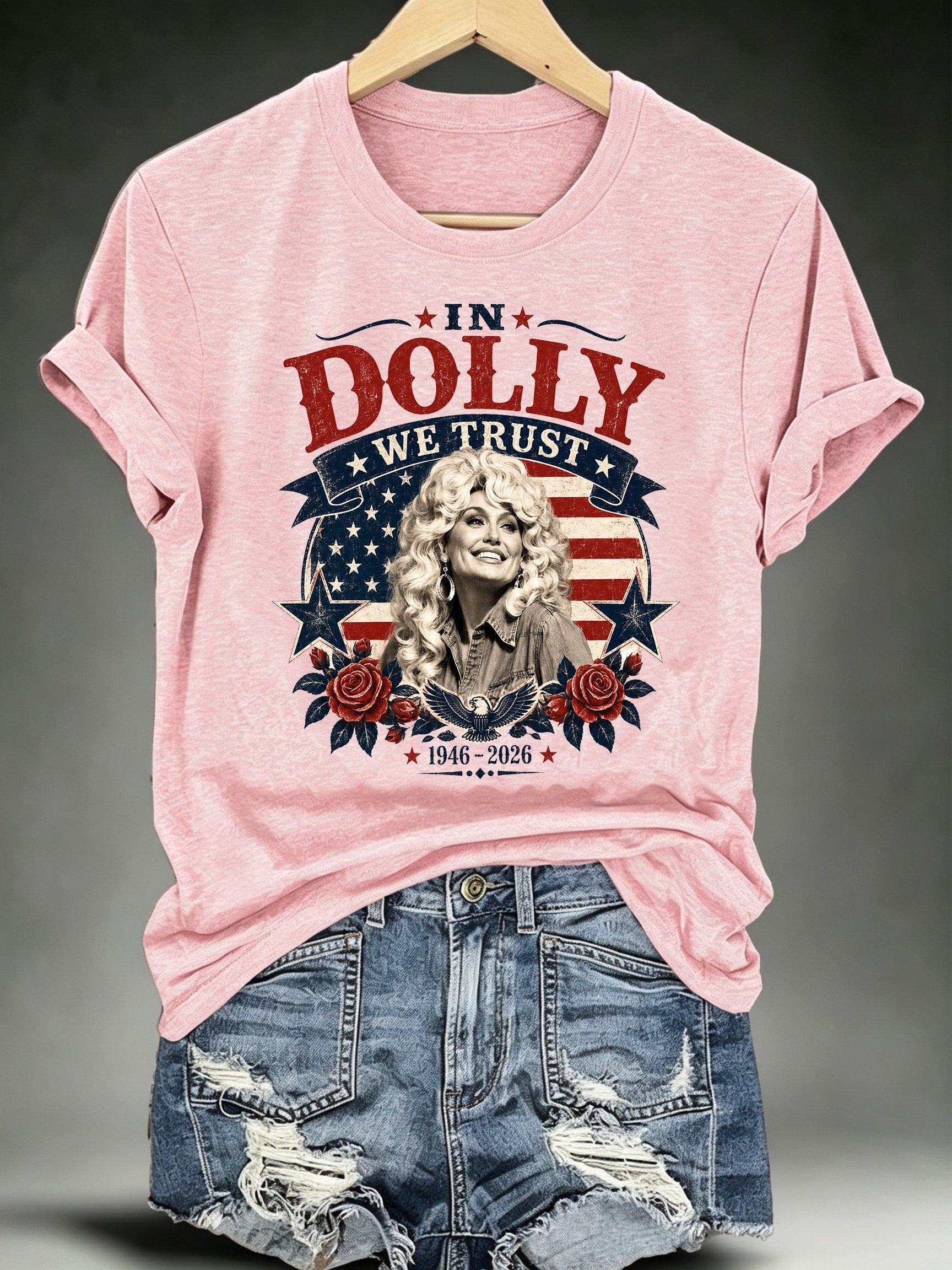 Women's Vintage Country Music Tribute Parton Tour T-Shirt