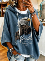 Women'S Casual Bald Eagle "Jackie" Print Top