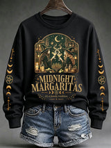 Women's Midnight Margaritas Print Casual Sweatshirt