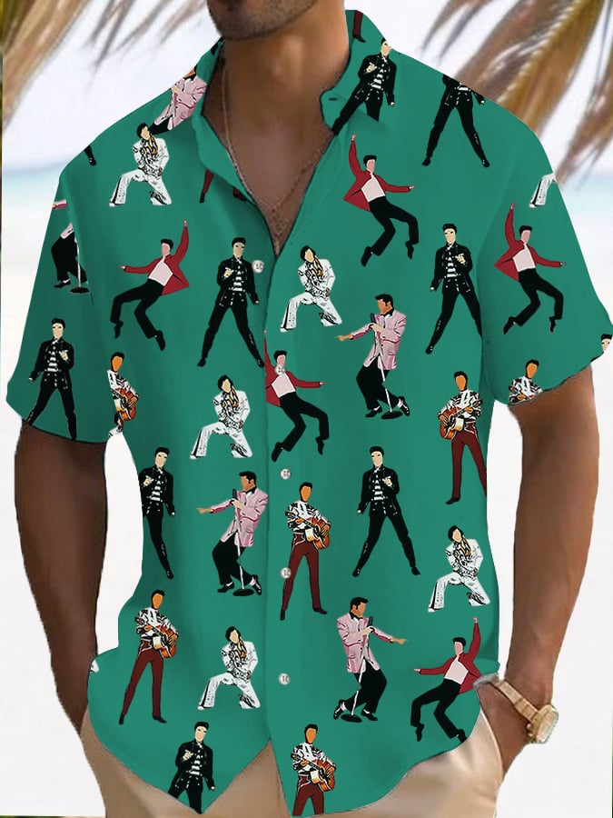 Men's music print shirt