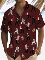 Men's music print shirt