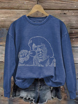 Women's Music King Print Sweatshirt