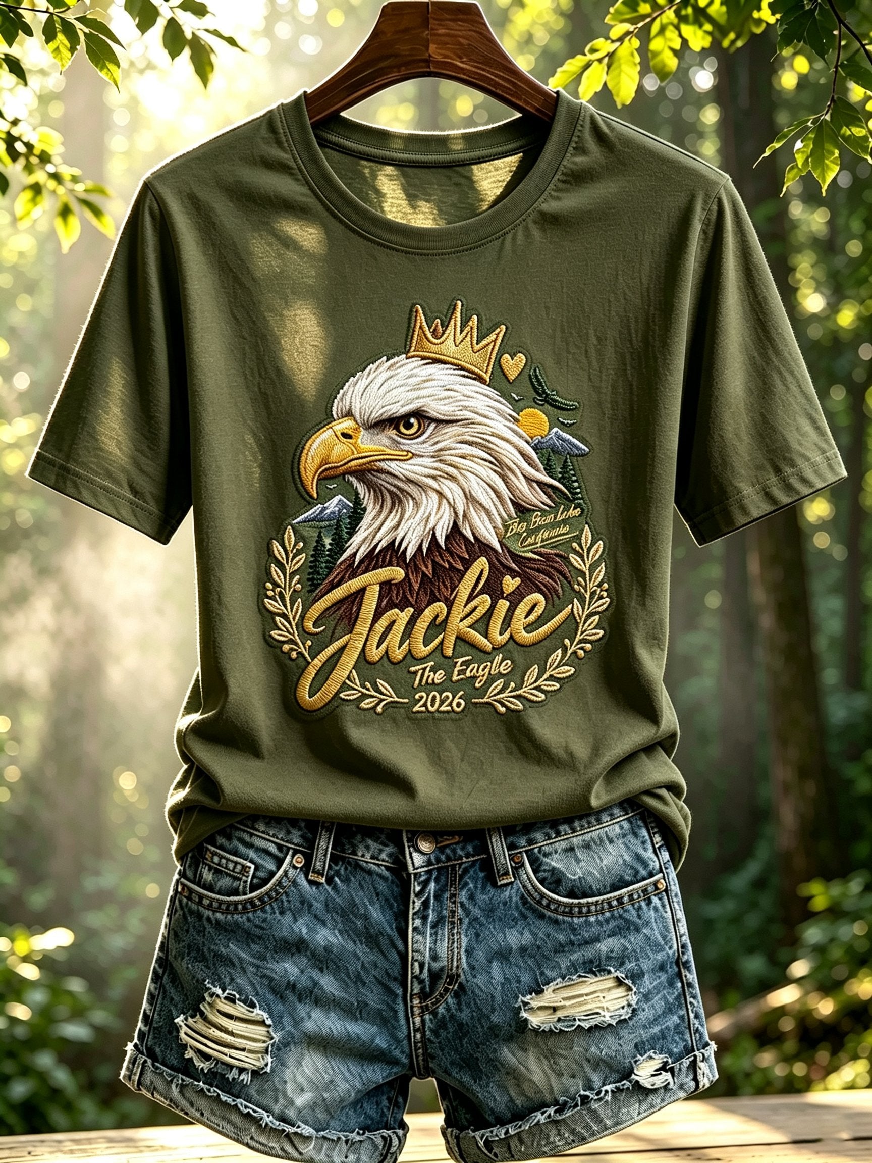 Women's Forever Over Big Bear, Fly Free Jackie Print Tee