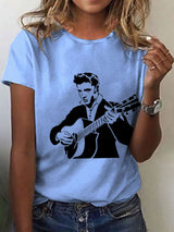 Women's Retro Music Star Print T-Shirt
