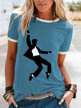 Women's Legendary Singer Actor Silhouette Casual Tee