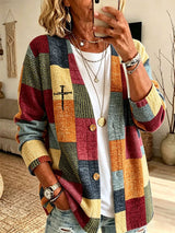 Women's Casual Printed Cardigan
