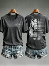 Women's  Vintage Signature Graphic Memorial Print T-Shirt