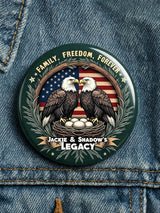"Bald Eagle Jackie" Printed Brooch