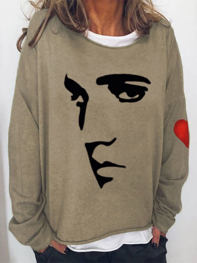 Women's Silhouette Print Souvenir Sweatshirt