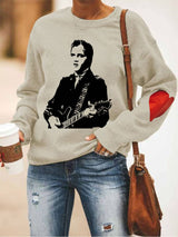 Women's Silhouette Print Souvenir Sweatshirt