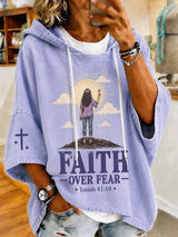 Women'S Casual "Faith" Print Top