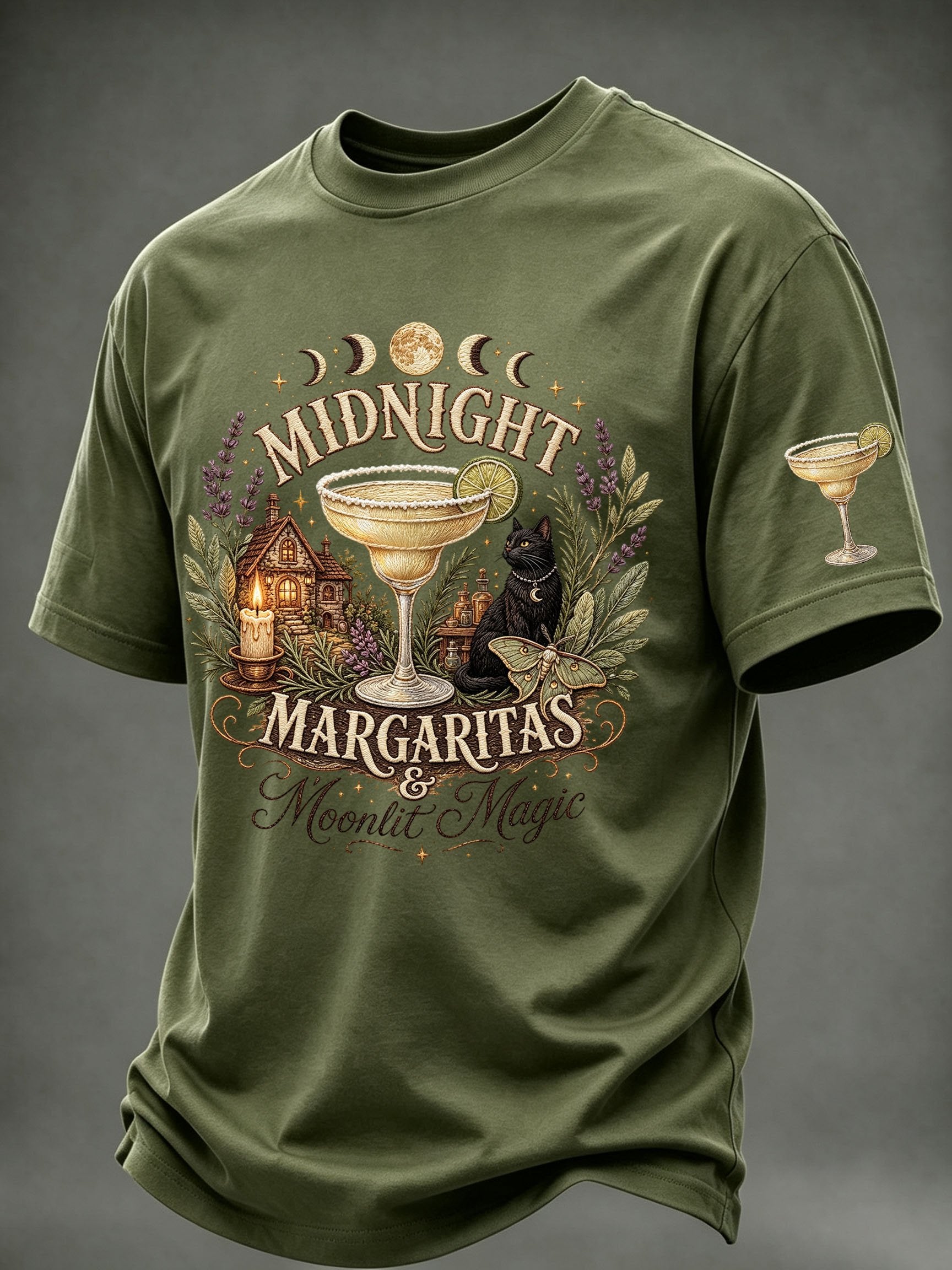 Men's Midnight Margaritas Print Casual T-shirt