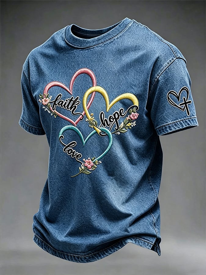 Men's Faith Printing  T-Shirts