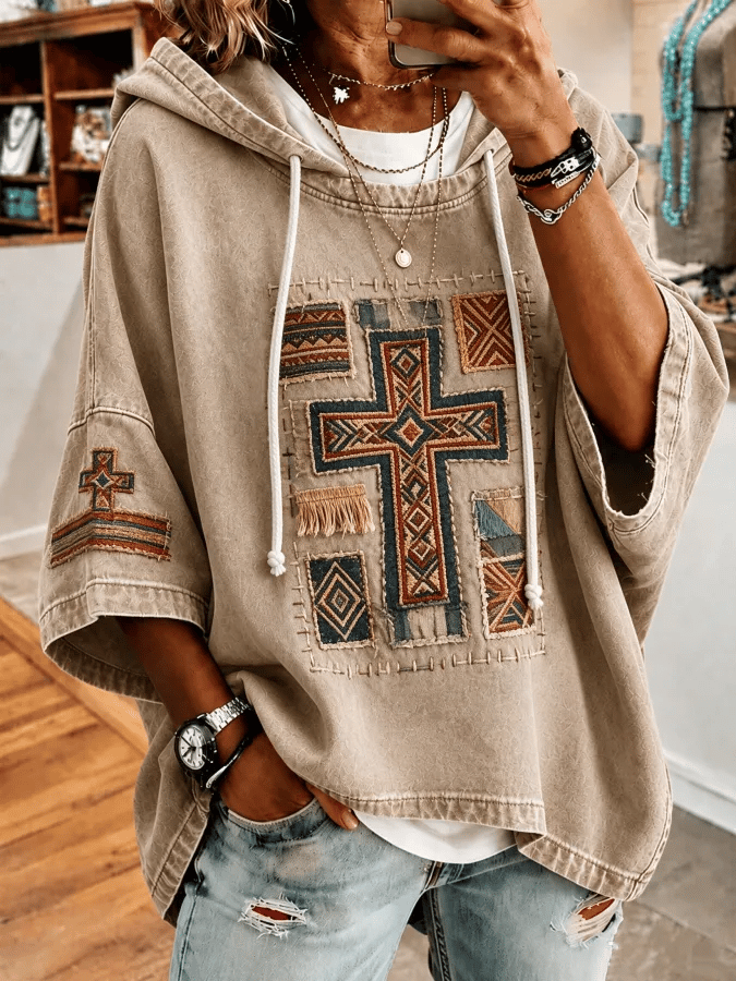 Women's Casual Printed Loose Sweatshirt