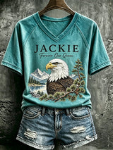 Women's Forever Over Big Bear, Fly Free Jackie Print T-shirt