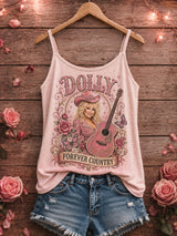 Women’s Printed Tank Top, Tribute to Country Music Legend Dolly Parton