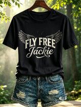 Retro Fly Free Jackie Print T-Shirt