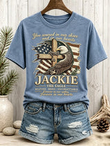 Retro In Loving Memory Of Jackie Rest In Peace Jackie Of Big Bear Valley A Legend. Forever In Our Hearts Print T-Shirt