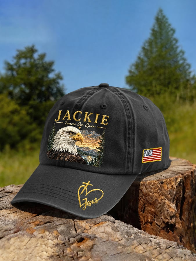 Retro Jackie Forever Our Queen Print Baseball Cap