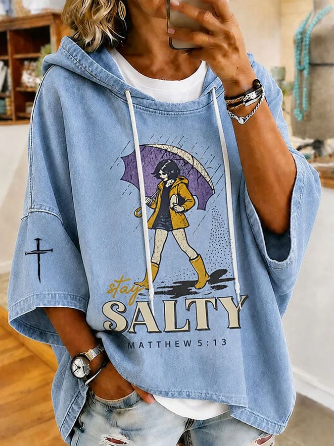 Women's Casual Printed Loose Sweatshirt