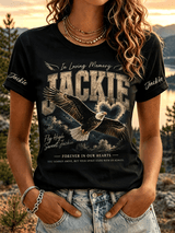 Soar Forever Above Bear Mountain, Fly Freely, Jackie! Printed Short-Sleeved T-Shirt