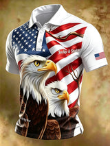 Men's Print Casual Polo Shirt