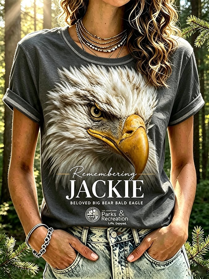 Retro In Loving Memory Of Jackie Rest In Peace Jackie Of Big Bear Valley A Legend. Forever In Our Hearts Print T-Shirt
