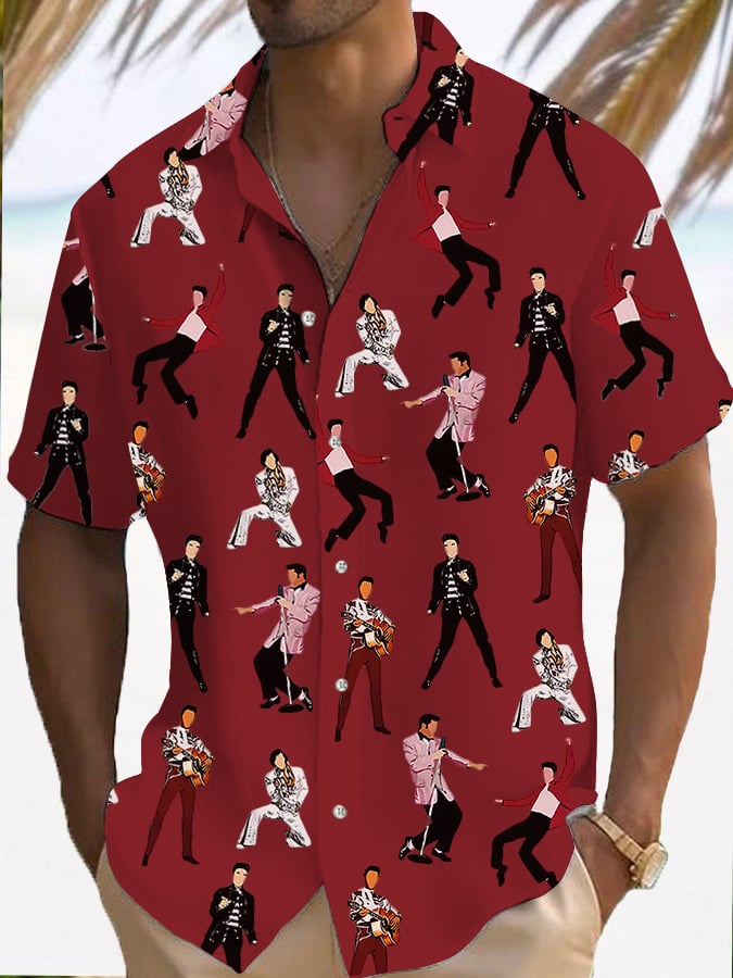 Men's music print shirt