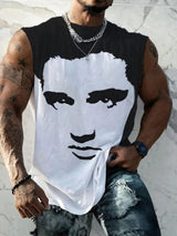 Men's Legendary Actor Singer Silhouette Print Tank Top