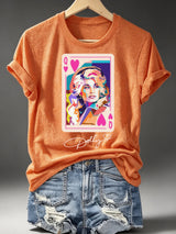 Women's Queen of Hearts Shirt Country Music Graphic Print T-Shirt