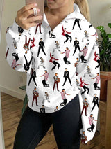 Women's Music Singer Printed Casual Sweatshirt